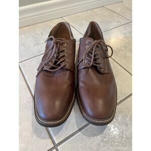 GUESS Jakey Men's Classic Brown Leather Derby Oxford Lace Up Size 13M Shoes